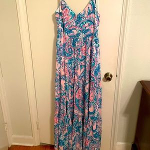 Lilly Pulitzer Melody Maxi in Tangerine Dream Size 12 worn once